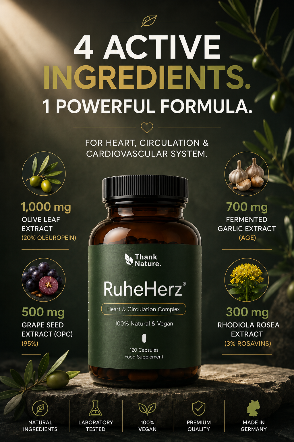 RuheHerz — 4 active plant ingredients